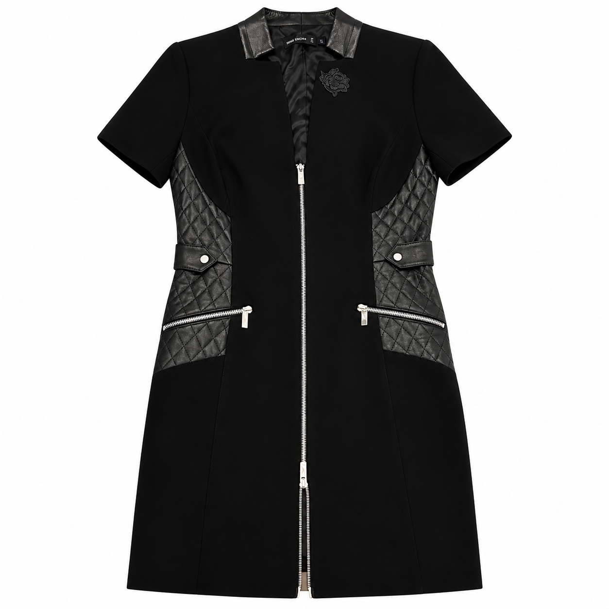 Karen Millen Black Dress with Rose Appliqués