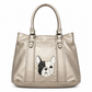 Apt 9 Metallic Handbag with Handpainted Bulldog Artwork