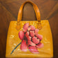 Louis Vuitton Tan Vernis  Satchel with Hand-Painted Flower