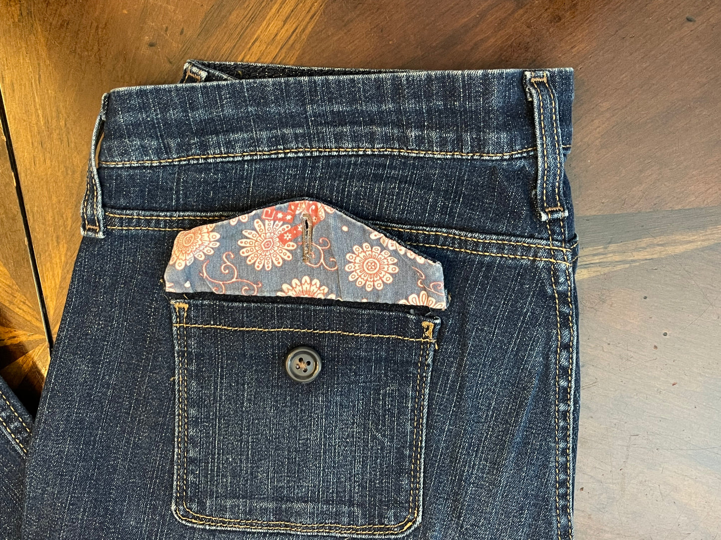 Levi's Blue Low Boot cut Denim with Patch Pockets