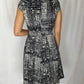 Carolina Herrera Black & White Printed Cap-Sleeve Dress