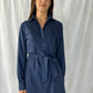 Brooks Brothers Navy Long-Sleeve Shirtdress