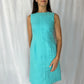 Talbots Sleeveless Teal Sculpted Dress