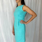 Talbots Sleeveless Teal Sculpted Dress