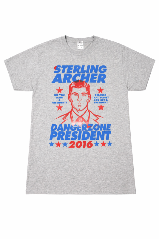 Sterling Archer Graphic Tee with Hand-Appliqued Stars