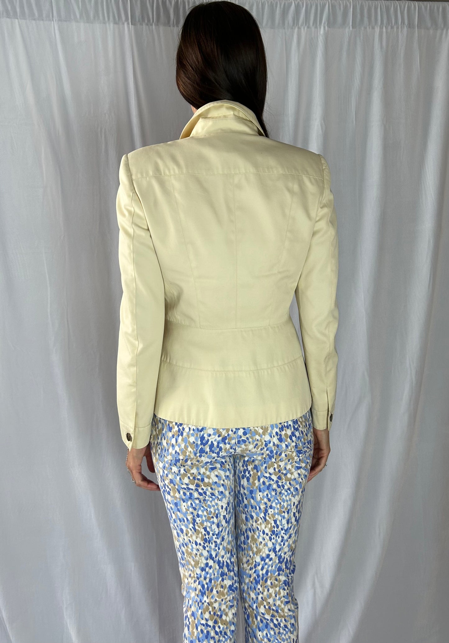 Escada by Margaretha Ley Ivory Single-Breasted Blazer