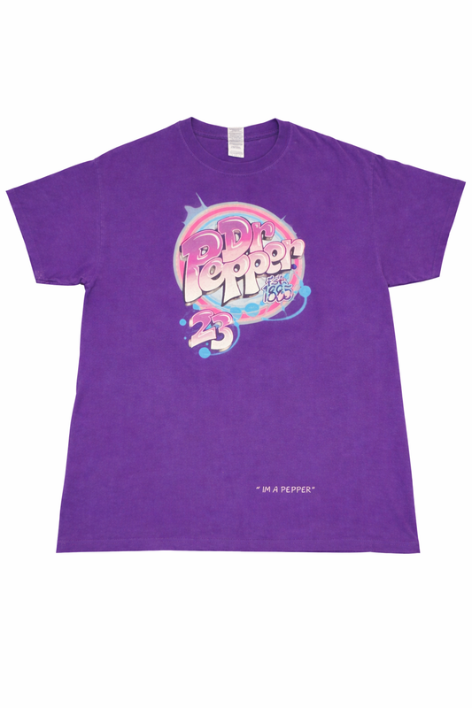 Dr. Pepper Graphic Tee with "I'm a Pepper" in Hand Embroidery