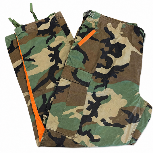 Military Authority Camo Pant with Orange Velvet  Side-Trim