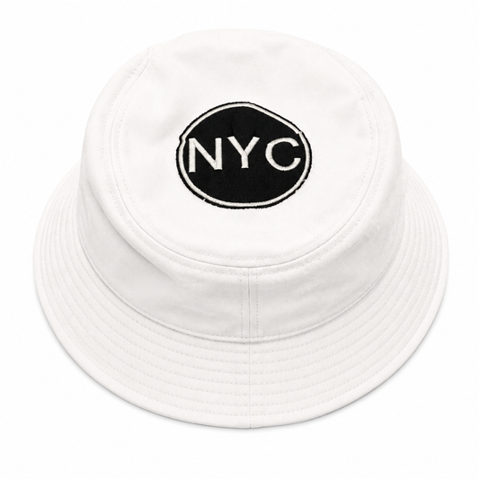 Steve Madden Beige Bucket Hat with NYC Patch
