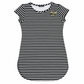 Knit Striped Nvy/White Shirt-Dress with Bee Appliqué