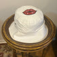 Westend White Bucket Hat with LIPS