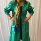 Gallery Petite Kelly Green Nylon Trench Coat