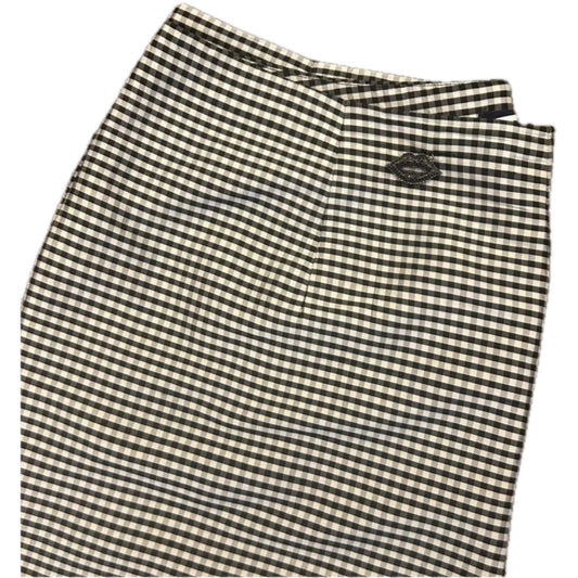 Ann Taylor Checked Capri Pants with Lip Charm