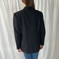 MacDonald-Heath Double-Breasted Black Blazer with Silk Collar