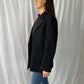 MacDonald-Heath Double-Breasted Black Blazer with Silk Collar