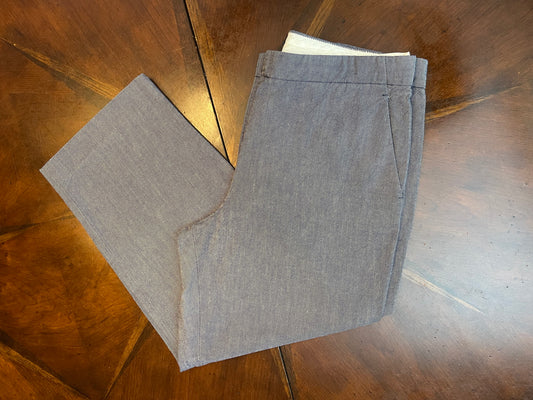 J. Crew Chambray Cropped  Flat Front Pant