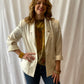 Block Island Cream Blazer with Collar & Pocket Trim
