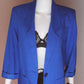 Sag Harbor Petite Royal Single-Breasted Notch Blazer with Sparkle Trim