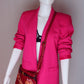 Haberdashery Petite Hot Pink Blazer with Snake Appliqué & Trims