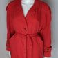 Gallery Petite Cherry Red Nylon Trench Coat