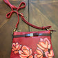 Hand-Painted Floral Shoulder Leather Bag with Bow
