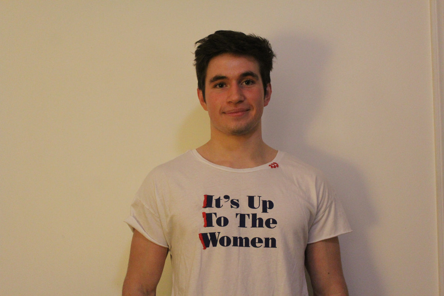 "It's Up to the Women" Graphic Tee with Hand Embroidery