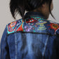 No Boundaries Hand-Painted & Embroidered Denim Crop Jacket