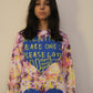 UKRAINE Snow Milk Long-Sleeve Graffiti Tee Shirt