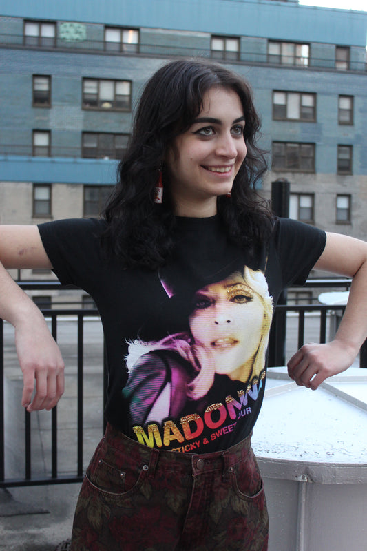 Madonna Hand-Beaded Graphic Tee from "Sweet and Sticky Tour"