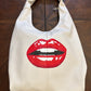 A New Day Hand-Painted Lip Hobo Bag