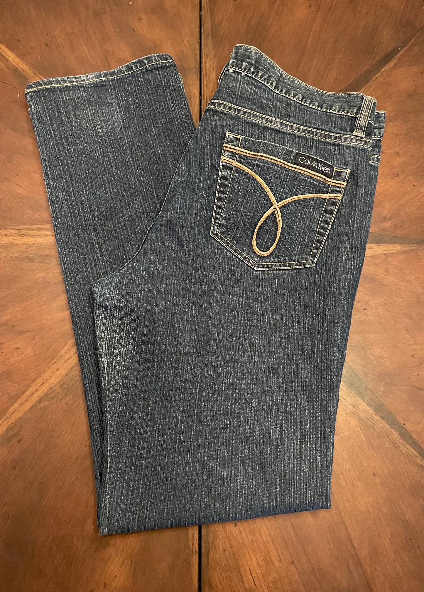 Calvin Klein 5 pkt Skinny High-rise Blue Jeans with Stitched Pockets