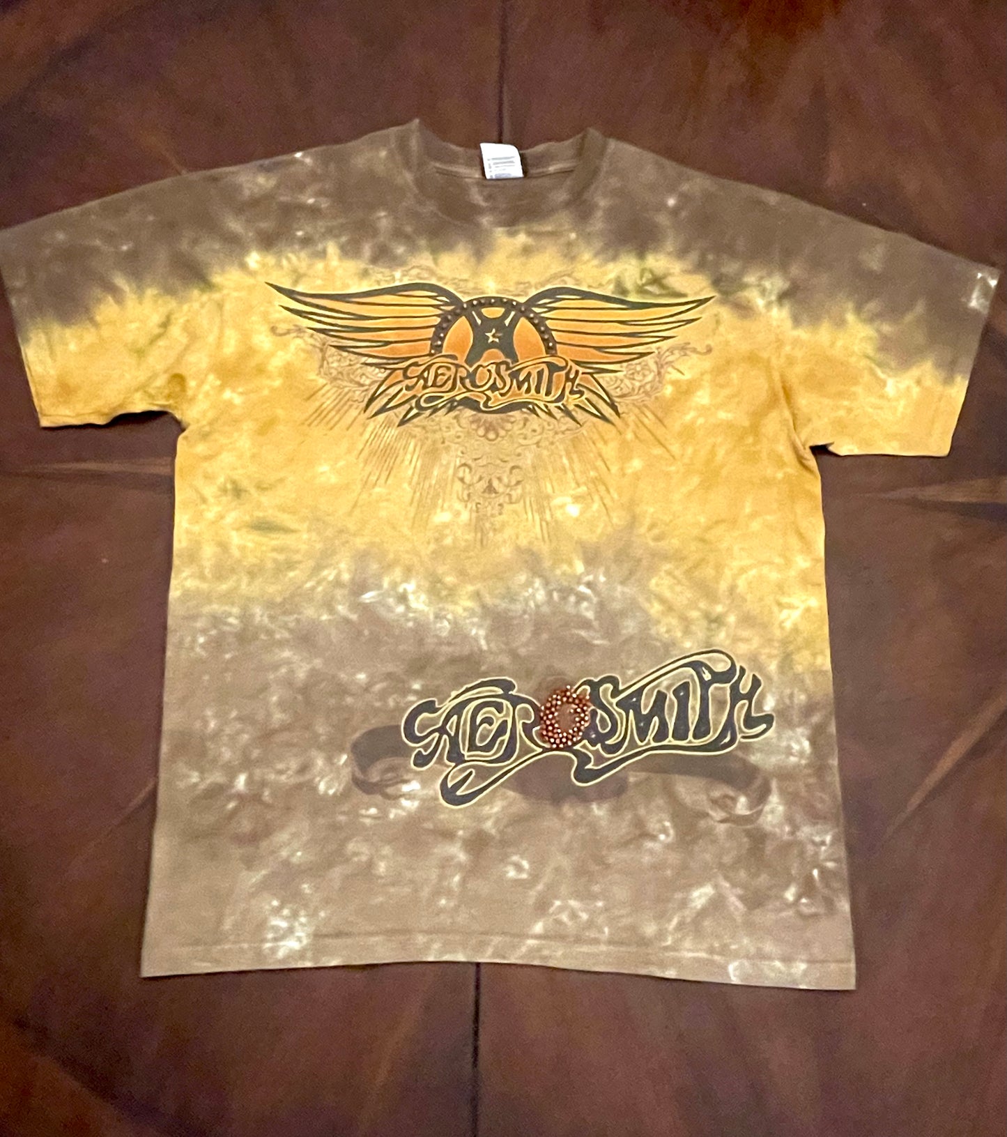 Aerosmith Tie-Dye Hand-Beaded Graphic Tee