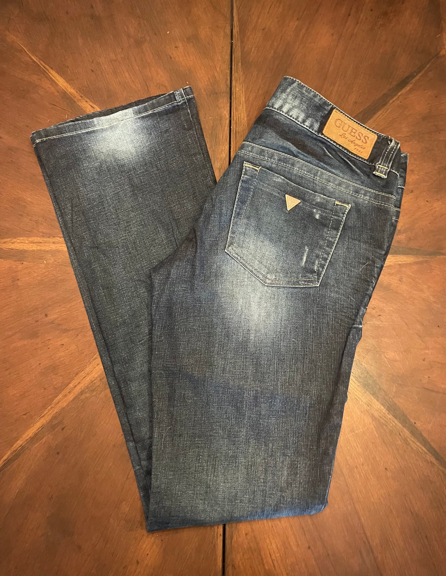 Guess Mid-Rise Bootcut Blue Jeans