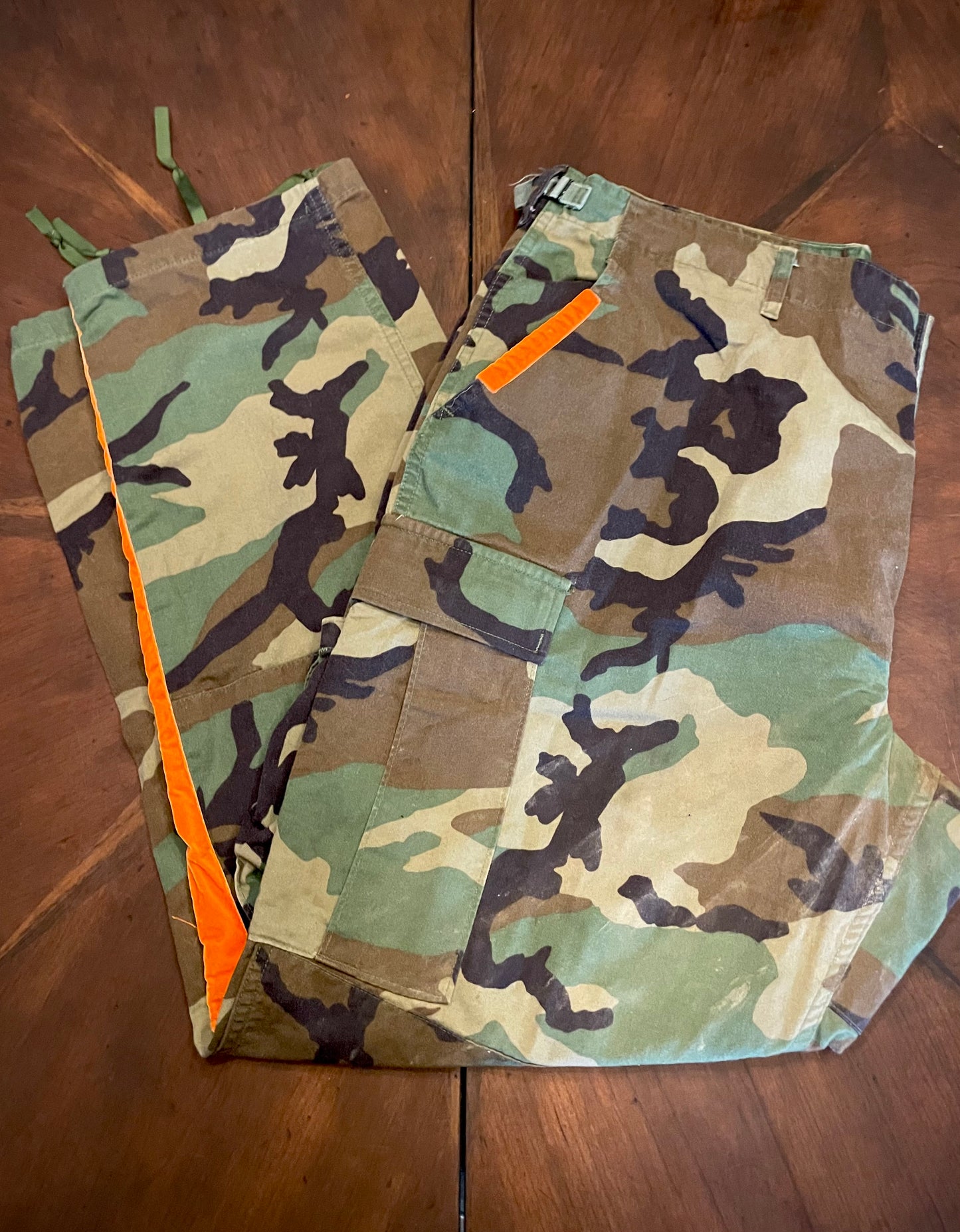 Military Authority Camo Pant with Orange Velvet  Side-Trim