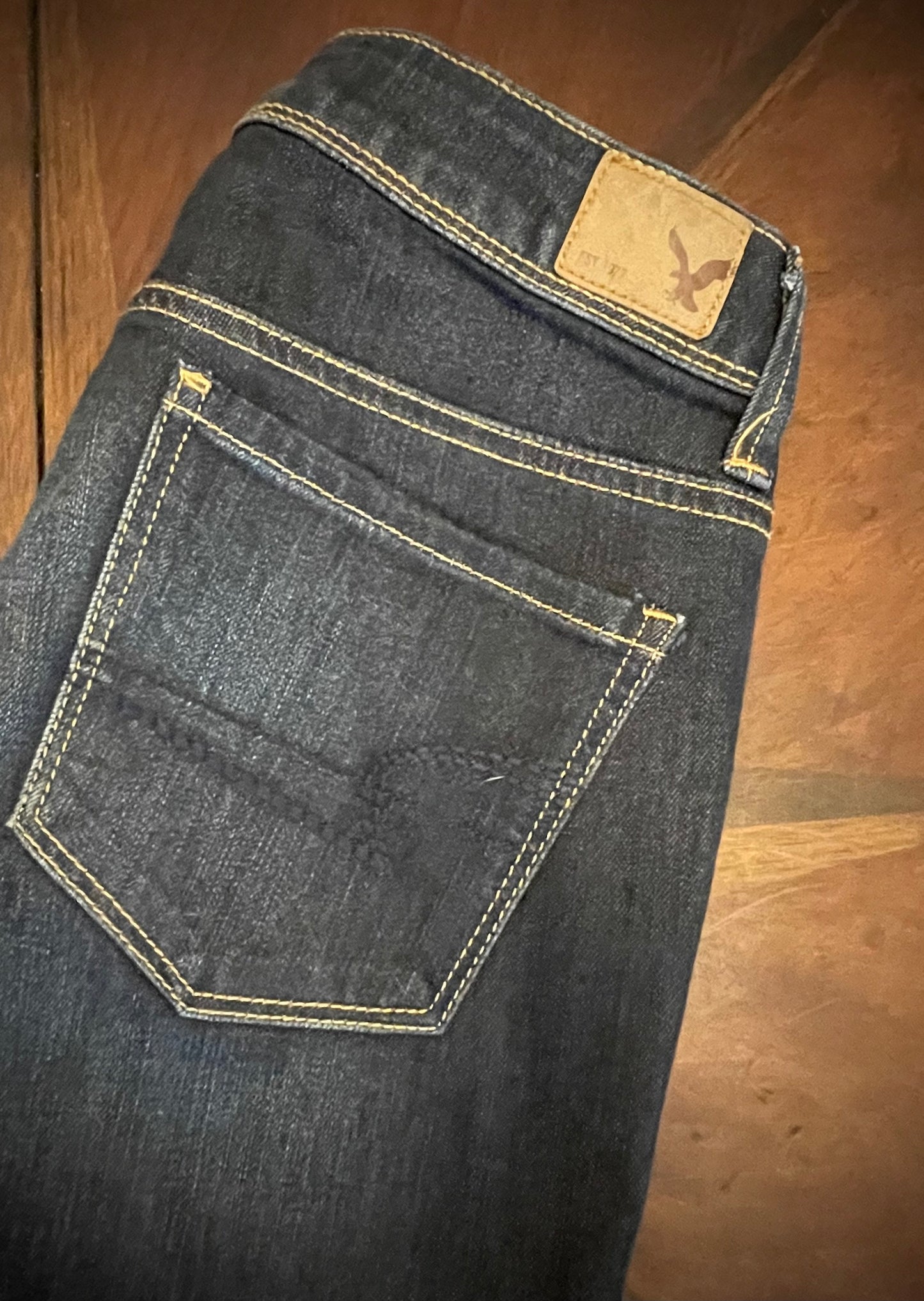 American Eagle Mid-Rise Bootcut Dark Wash Jeans