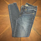 American Eagle Hi-Rise Skinny Stretch Distressed Blue Jeans