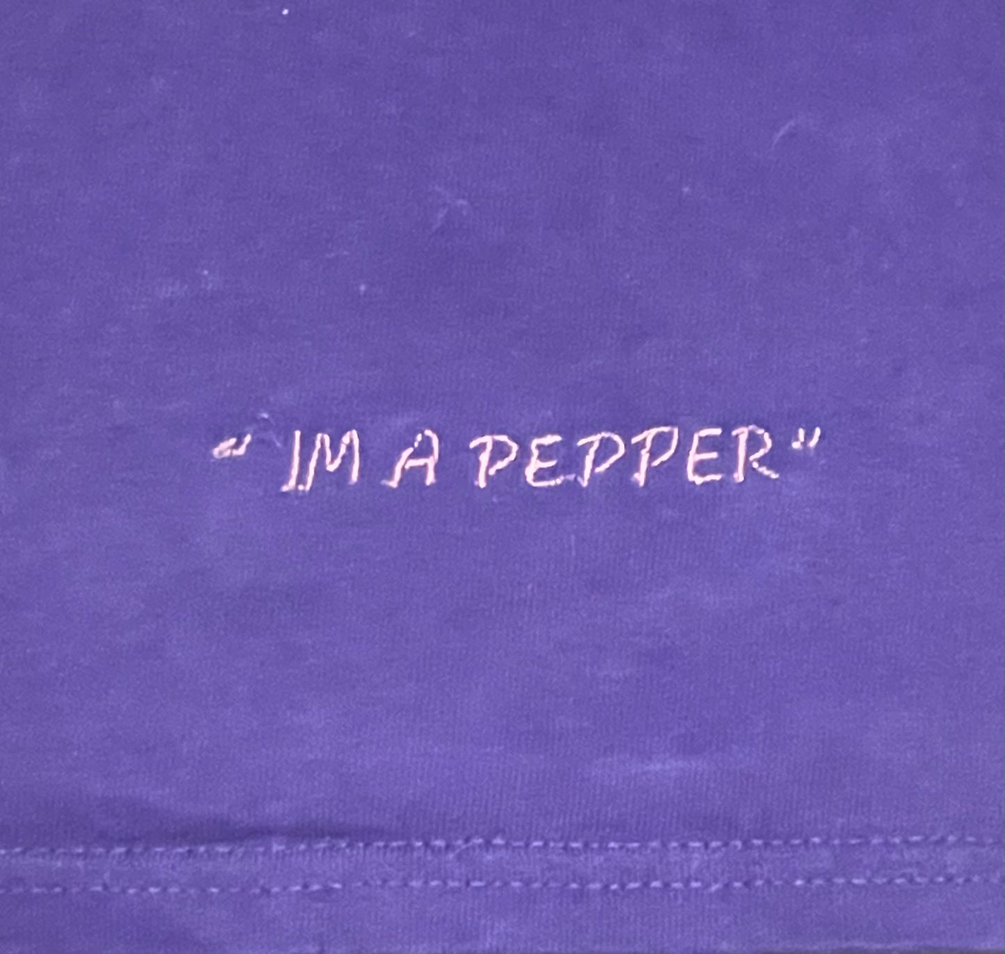 Dr. Pepper Graphic Tee with "I'm a Pepper" in Hand Embroidery