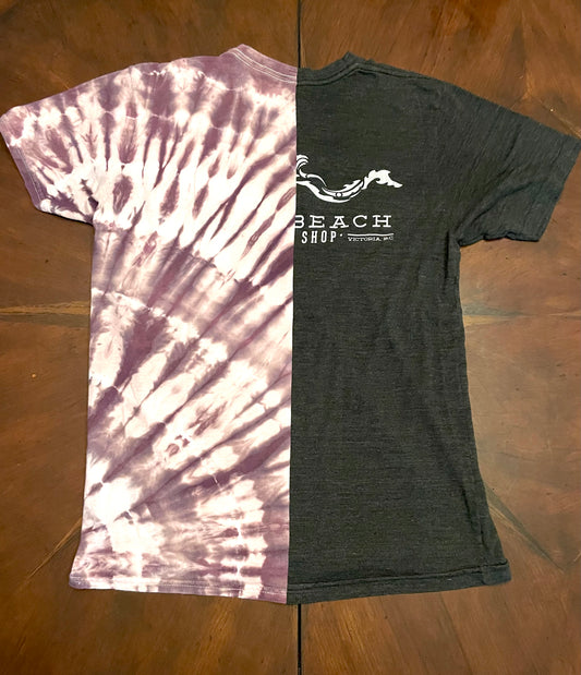 Tie-dye/Gyro Beach Purple & Gray Fused Graphic Tee