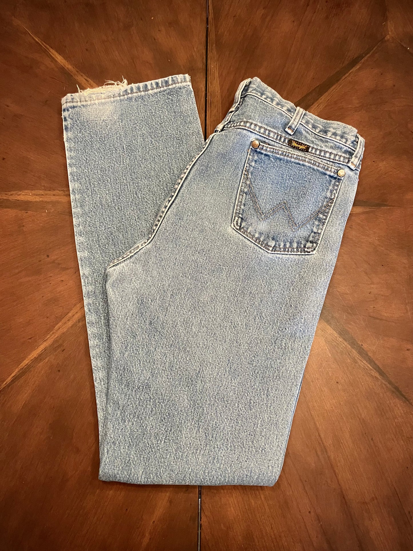 Wrangler 5 Hi-rise Regular Leg Faded Blue Jean