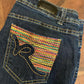 Rocawear 5 pkt Hannah High-rise Skinny Jeans w/ Bright Color Stitching