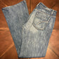 Joe's Distressed Bootcut Blue Jean with Pocket Stitch