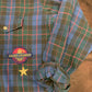 Woolrich Tartan Blue-Green-Red Flannel Shirt with Pocket and Guernsey Patch