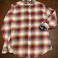 Frost & Barrow Red Plaid Flannel Shirt with Bee Patches
