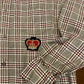 Michael Kors Grey & Red Plaid Shirt with Crown Patch