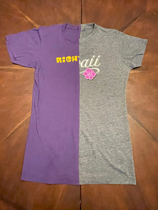 Righteous/Hawaii Purple & Grey Fused Graphic Tee