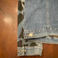 Denim Jacket with Hand-Painted Animal Design