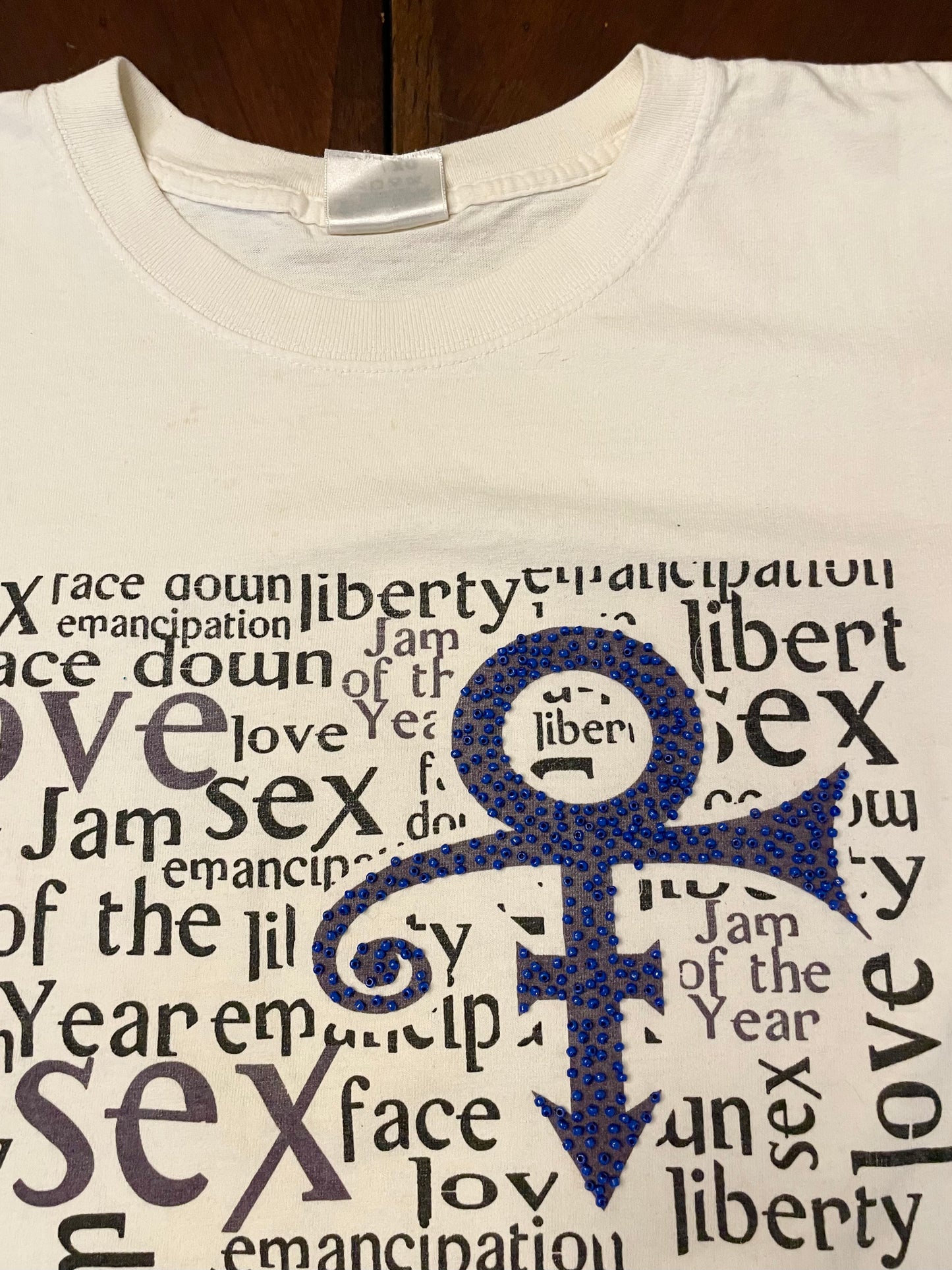 Prince "Jam of the Year" Graphic Tee with Hand-Beading