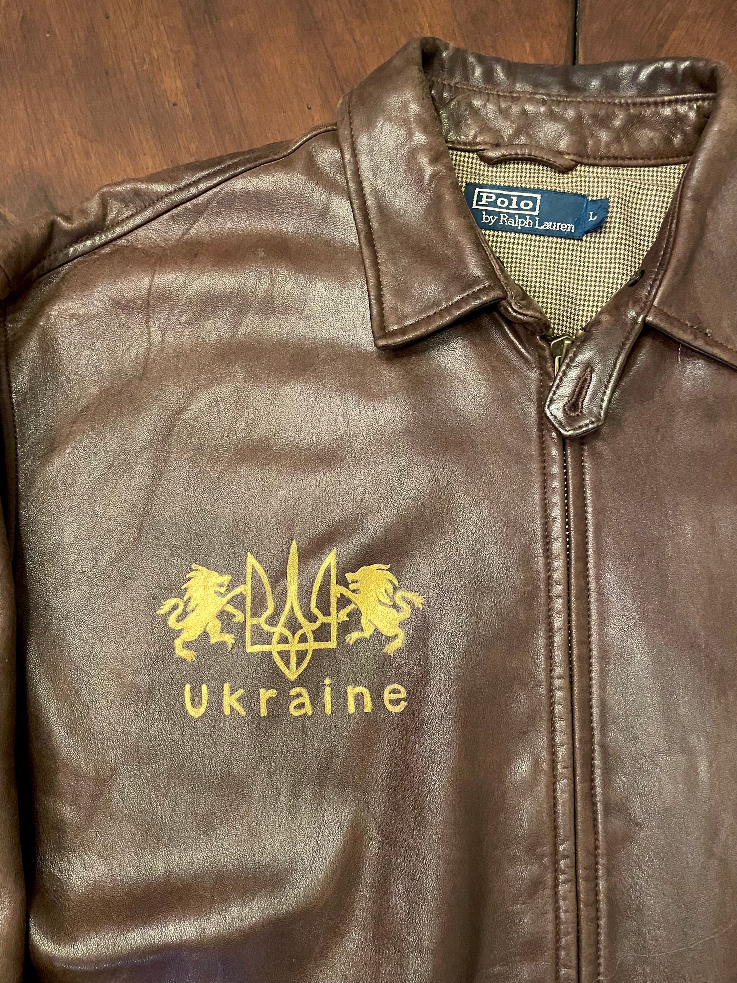 UKRAINE Hand-Painted Polo Vintage Lambskin Jacket – Salvage