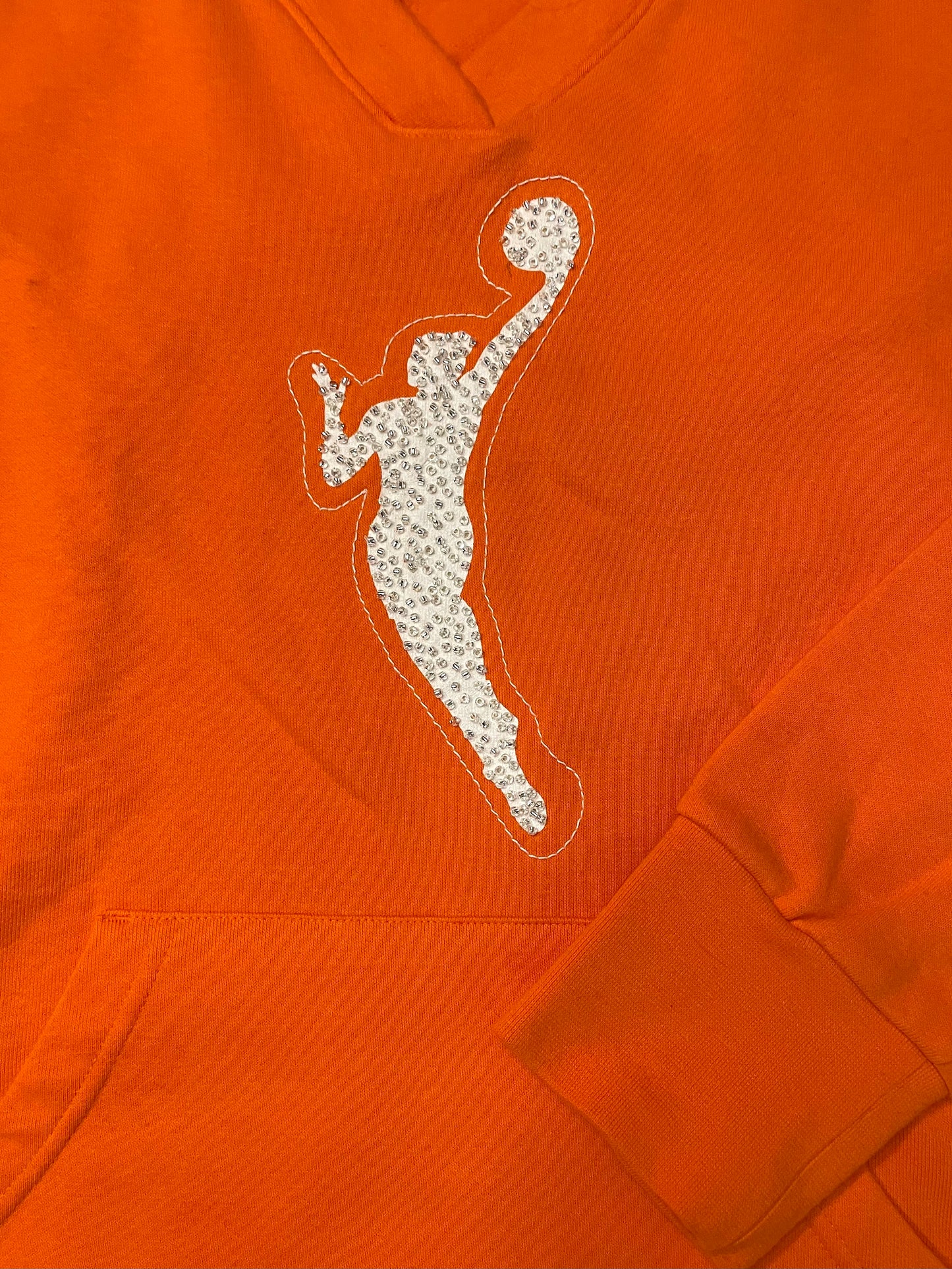 WNBA Fanatics Hoodie with Hand-Beaded Silhouette