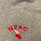 NYAC Grey Zip-Front Hoodie with Hand-Beaded Trim